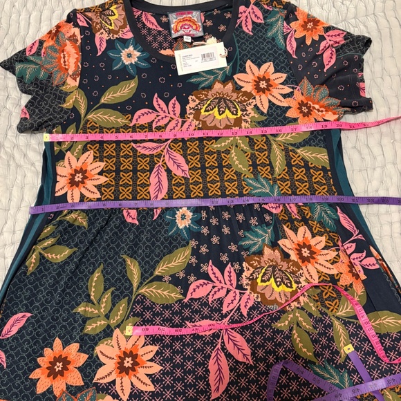 Johnny Was DELFINO TIERED CAP SLEEVE MAXI DRESS XL - Picture 9 of 10